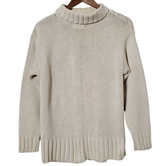 Vintage Jantzen Turtleneck Sweater Size M 3D Tree Knit 3/4 Sleeve Womens - Picture 6 of 11